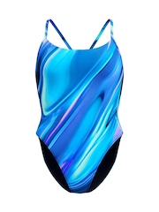 Speedo Green Printed Racerback Swimsuit - Image 6 of 8