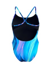 Speedo Green Printed Racerback Swimsuit - Image 7 of 8