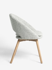 Set of 2 Soft Weave Dove Light Grey Hewitt Upholstered Light Wood Leg Dining Chairs - Image 7 of 9