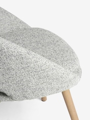 Set of 2 Soft Weave Dove Light Grey Hewitt Upholstered Light Wood Leg Dining Chairs - Image 9 of 9
