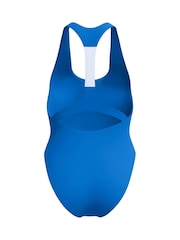 Speedo Blue Colourblock Racerback Swimsuit - Image 8 of 9