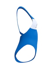 Speedo Blue Colourblock Racerback Swimsuit - Image 9 of 9