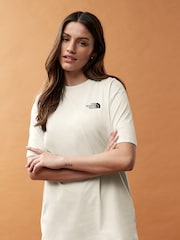 The North Face Cream Oversized Simple Dome 100% Cotton T-Shirt - Image 1 of 6