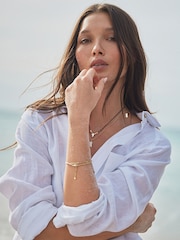 White 100% Linen Button Down Relaxed Long Sleeve Shirt - Image 5 of 9