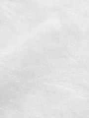 White 100% Linen Button Down Relaxed Long Sleeve Shirt - Image 9 of 9