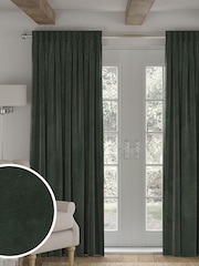 Green Soft Touch Chenille Made to Measure Curtain - Image 1 of 9