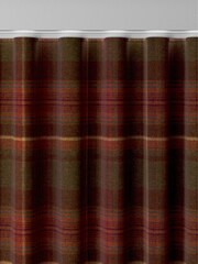 Rust Orange Brushed Check Made to Measure Curtains - Image 8 of 9