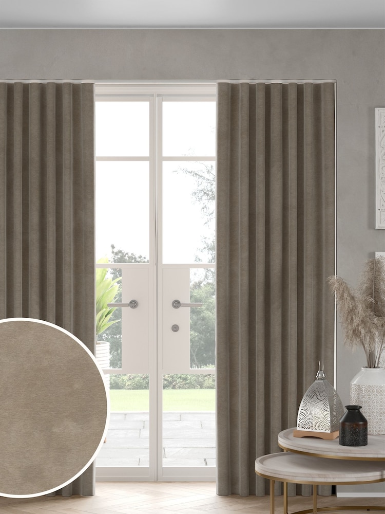 Natural Soft Touch Chenille Made to Measure Curtain - Image 1 of 9