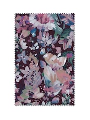 Black/Pink Rustic Romance Floral Faux Silk Made to Measure Curtains - Image 9 of 9