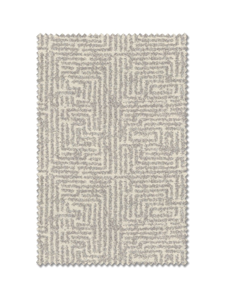 Grey Textured Maze Jacquard Made to Measure Curtains - Image 10 of 10
