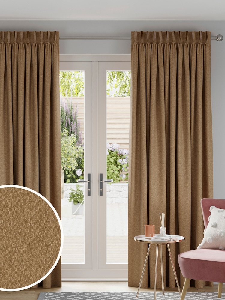 Dark Gold Cosy Chenille Made to Measure Curtains - Image 1 of 10