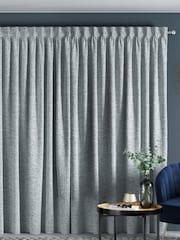 Blue Cosy Texture Made to Measure Curtains - Image 2 of 9