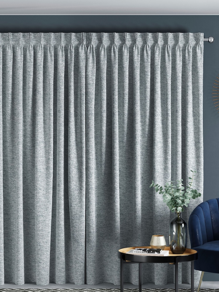 Blue Cosy Texture Made to Measure Curtains - Image 2 of 9