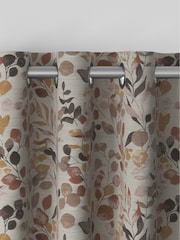 Metallic Bronze Floral Print Jacquard Made to Measure Curtains - Image 8 of 10
