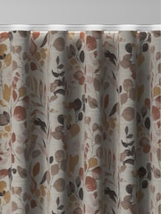 Metallic Bronze Floral Print Jacquard Made to Measure Curtains - Image 9 of 10