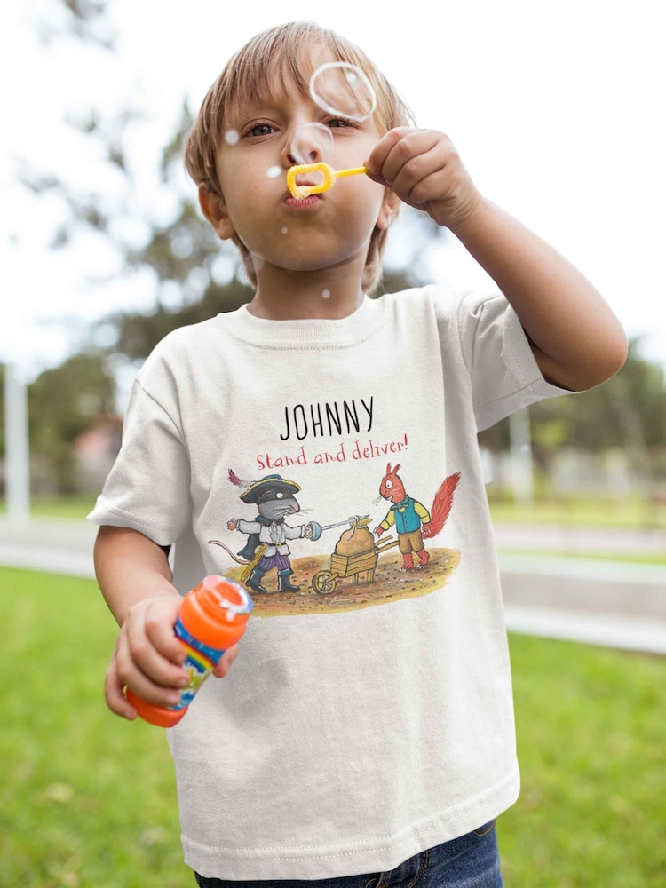 Personalised "Stand and deliver!" Highway Rat Childrens T-Shirt by Star Editions - Image 1 of 4