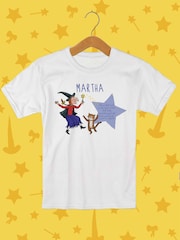 Personalised Witch and Cat Room on the Broom Adults T-Shirt by Star Editions - Image 4 of 4