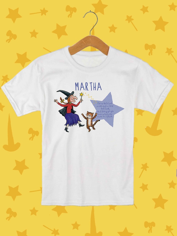 Personalised Witch and Cat Room on the Broom Adults T-Shirt by Star Editions - Image 4 of 4