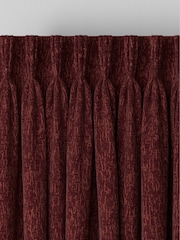 Wine Red Burgundy Heavyweight Chenille Made to Measure Curtains - Image 5 of 9