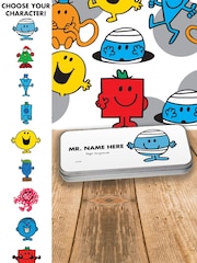 Star Editions Mr Men Personalised Black Pencil Tin - Image 1 of 3
