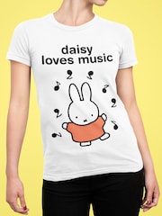 Star Editions Personalised Musical Miffy Black 100% Cotton T-Shirt - Image 3 of 4