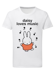 Star Editions Personalised Musical Miffy Black 100% Cotton T-Shirt - Image 4 of 4
