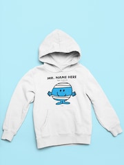 Star Editions Mr. Men Childrens Personalised White 100% Cotton Hoodie - Image 2 of 2