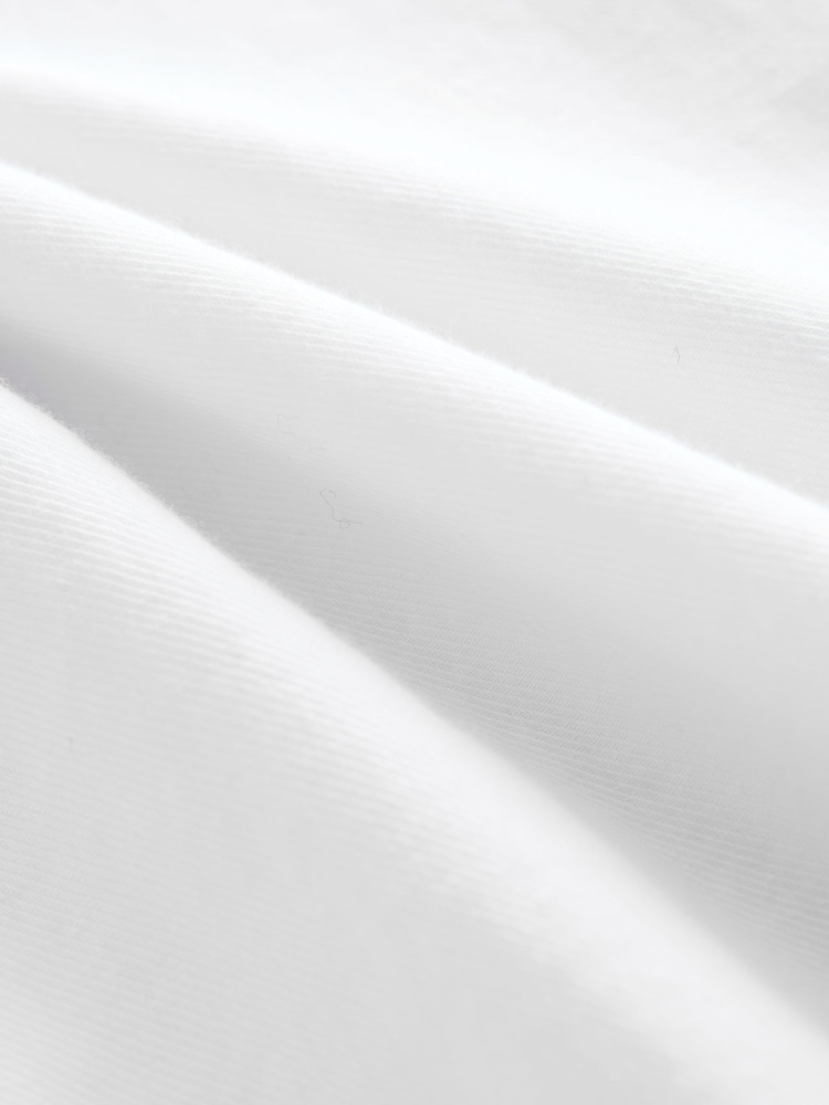 White Relaxed 100% Cotton Button Down Casual Long Sleeve Shirt - Image 2 of 2