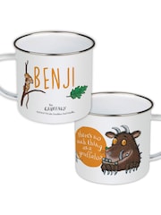 Star Editions Personalised Gruffalo And Mouse White Enamel Mug - Image 1 of 2