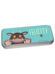 Star Editions Silver Personalised Blue Gruffalo Pencil Tin Bin - Image 1 of 2