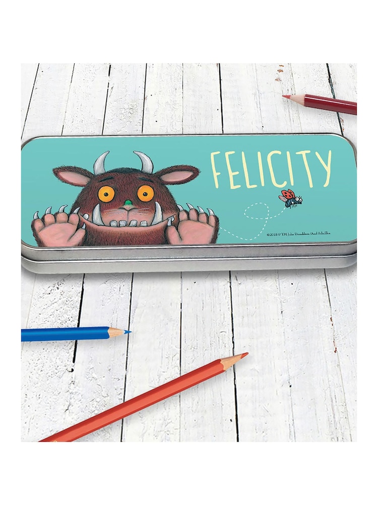 Star Editions Silver Personalised Blue Gruffalo Pencil Tin Bin - Image 2 of 2