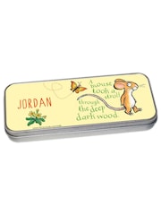 Star Editions Silver Personalised Green Mouse Pencil Tin - Image 1 of 2