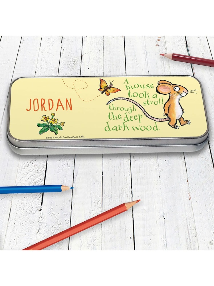 Star Editions Silver Personalised Green Mouse Pencil Tin - Image 2 of 2