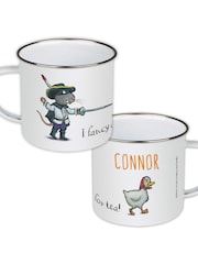 Star Editions Personalised Highway Rat Enamel White Mug - Image 1 of 2