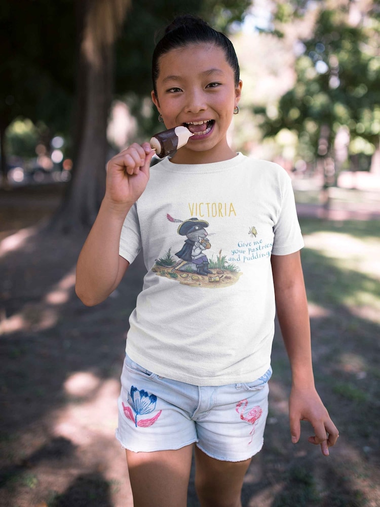 Star Editions Kids White 100% Cotton Personalised Highway Rat T-Shirt - Image 1 of 3