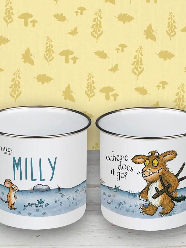 Star Editions Child Personalised Gruffalos Enamel White Mug - Image 2 of 2