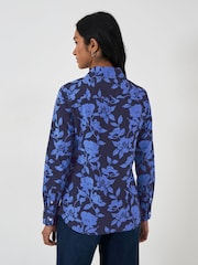 Crew Clothing Blue/Black Lulworth 100% Cotton Shirt - Image 2 of 5