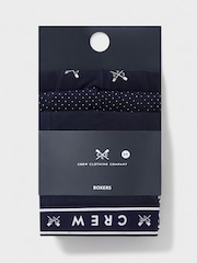 Crew Clothing Company Blue Dark Jersey Boxers 3 Pack - Image 2 of 2