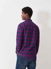 Crew Clothing Blue Long Sleeve Check Oxford 100% Cotton Shirt - Image 2 of 5