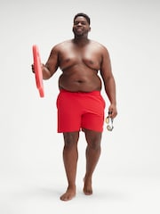 Speedo Red Plus Size Essentials 16" Shorts - Image 4 of 6