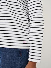 Crew Clothing White Blend Striped Sweatshirt - Image 4 of 5