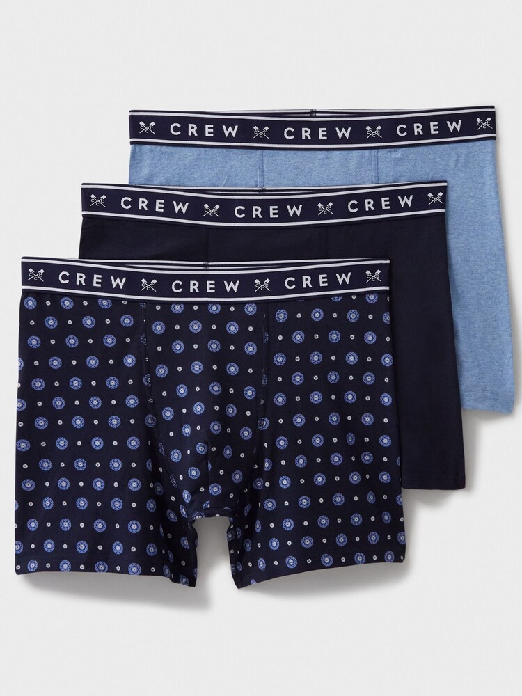 Crew Clothing Company Blue Sky Jersey Boxers 3 Pack - Image 1 of 2