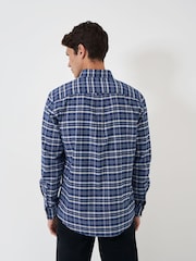 Crew Clothing Blue Long Sleeve Check Oxford 100% Cotton Shirt - Image 2 of 5