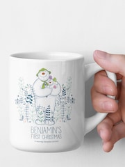 Star Editions Personalised The Snowman and the Snowdogs First Christmas Bone China White Mug - Image 1 of 3