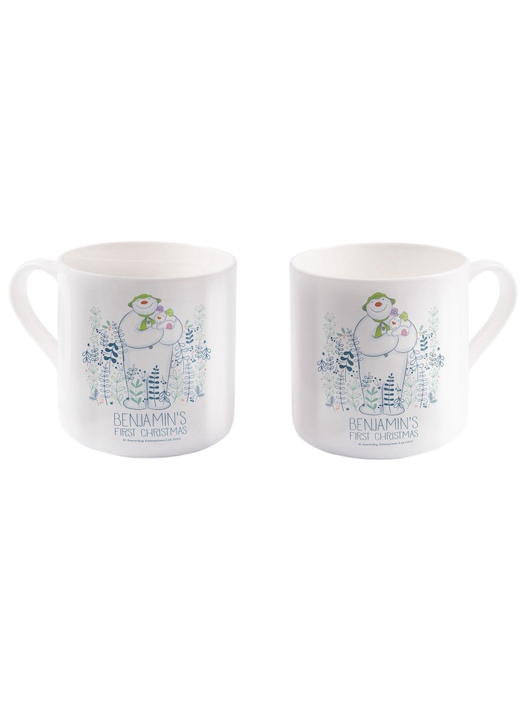Star Editions Personalised The Snowman and the Snowdogs First Christmas Bone China White Mug - Image 3 of 3