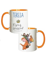 Star Editions Orange Personalised Flying Doctors Zog Coloured Insert Mug - Image 1 of 2