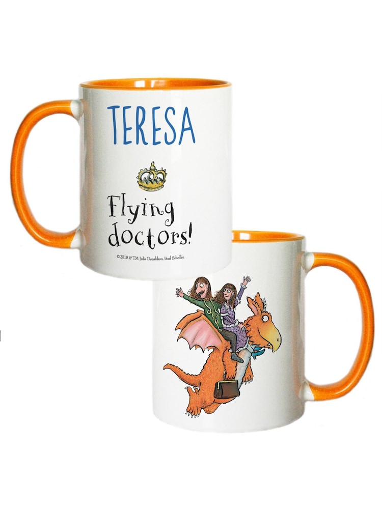 Star Editions Orange Personalised Flying Doctors Zog Coloured Insert Mug - Image 1 of 2