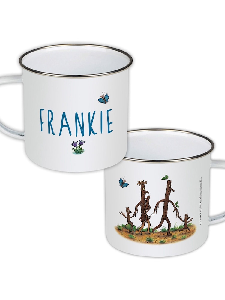 Star Editions Personalised Stick Family Enamel White Mug - Image 1 of 2