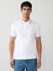 Lacoste Regular Fit Stripe Collar Piqué Polo Shirt - Image 1 of 9