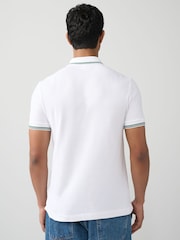 Lacoste Regular Fit Stripe Collar Piqué Polo Shirt - Image 2 of 9